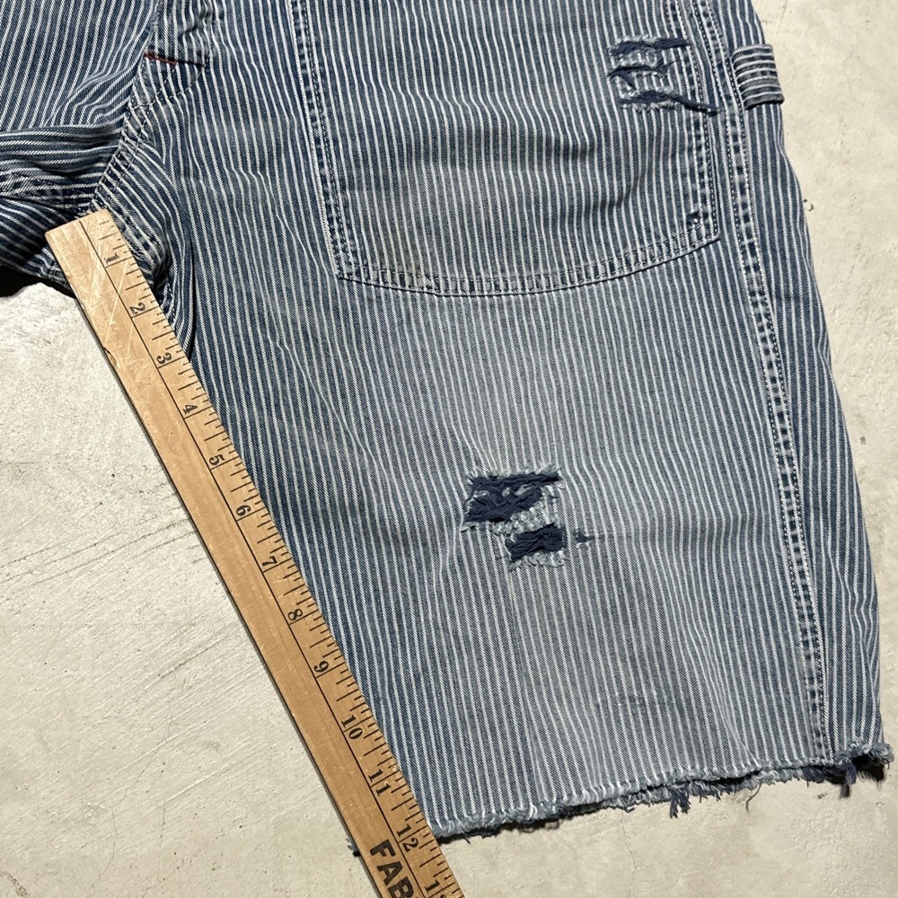 Polo Ralph Lauren Hickory Stripe Naval Clothing Carpenter SZ 38 Denim Shorts - Picture 5 of 12